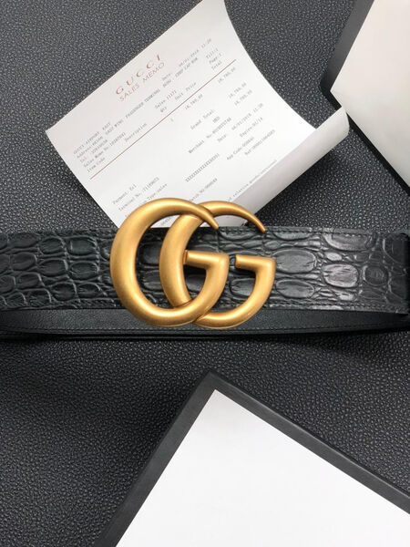 Мужской ремень Gucci мужской кожа черный 108648-2