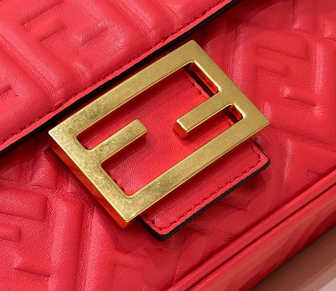 Сумка Fendi женский кожа бордовый 142100-6