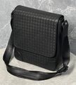 Мужская сумка мессенджер Bottega Veneta мужской кожа черный 200795-1
