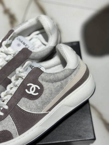 Кеды Chanel женский замша графитовый 159817-3