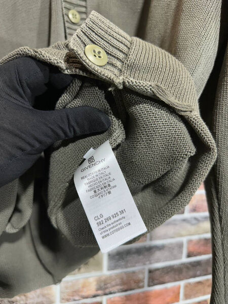 Мужской кардиган Givenchy мужской вязаная ткань графитовый 156868-5
