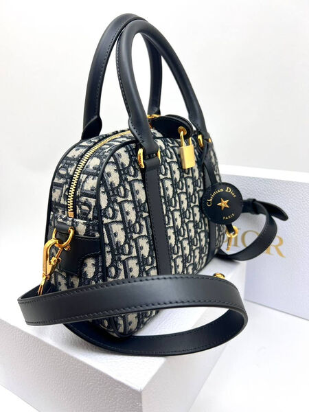 Сумка Christiab Dior женский текстиль черный 153074-3