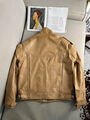 Куртка Saint Laurent женский кожа бежевый 160256-8