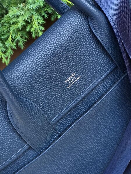 Мужской портфель Hermès мужской кожа синий 52073-3