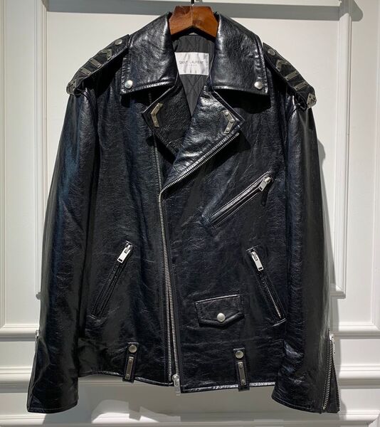Куртка Saint Laurent женский кожа черный 39290