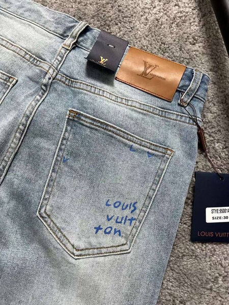 Мужские джинсы Louis Vuitton мужской джинса бирюзовый 118977-4