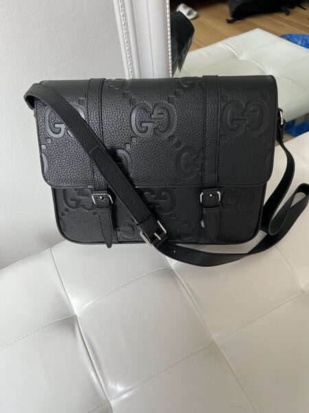 Мужская сумка мессенджер Gucci мужской кожа черный 143071-10