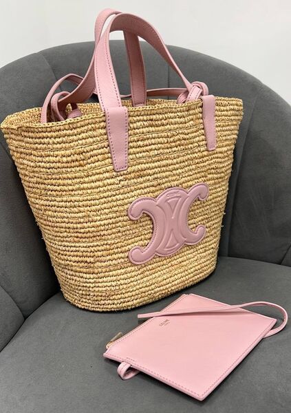 Сумка Celine женский солома бежевый 183953