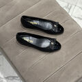 Балетки Chanel женский кожа черный 112276-2