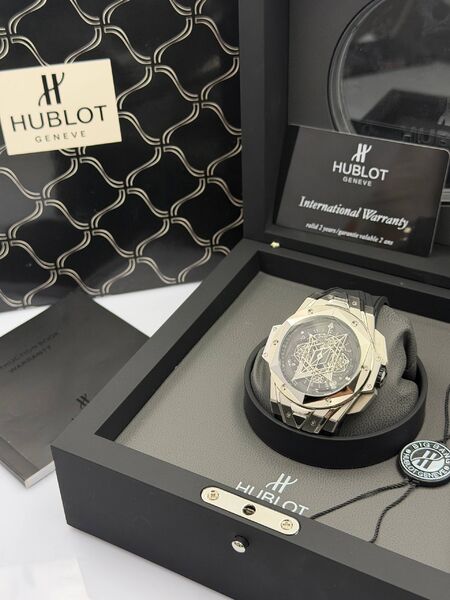 Мужские часы Hublot мужской черный b9498254-1-2