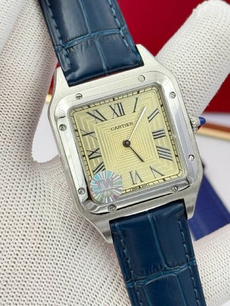 Мужские часы Cartier Suntos-Dumont мужской кожа синий y2308881-1-4