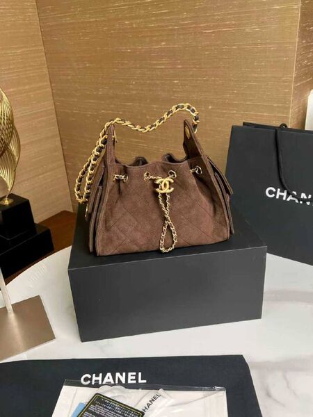 Сумка Chanel женский замша коричневый x7753936-1