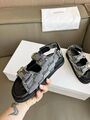 Женские сандалии Balenciaga женский текстиль серый e7492383-1-8