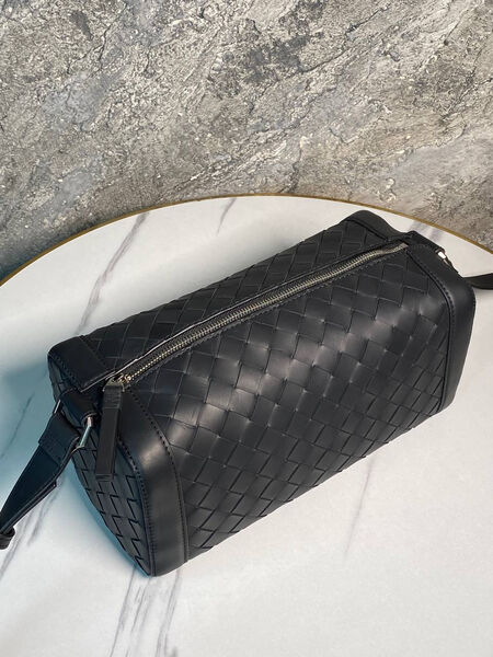 Мужская сумка мессенджер Bottega Veneta мужской кожа черный 170724-6
