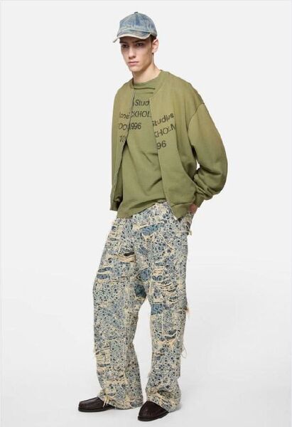 Свитшот на молнии Acne Studios мужской хаки q6228355-1-7