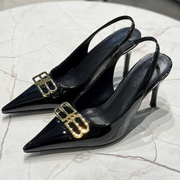Туфли Balenciaga женский кожа черный 180472-2