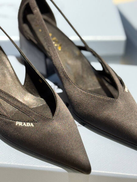 Туфли Prada женский сатин черный 173747-3