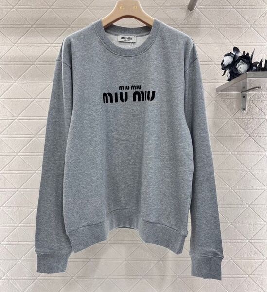 Свитшот Miu Miu женский графитовый 163372