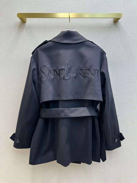 Плащ Saint Laurent женский черный 141781-2