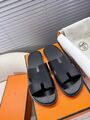 Мужские шлёпанцы Hermes Izmir мужской кожа черный m5113226-1-2