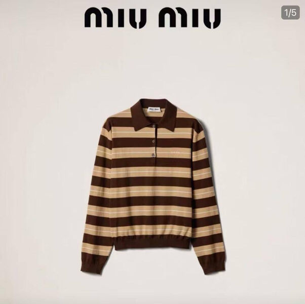 Поло Miu Miu женский бежевый 195908-2