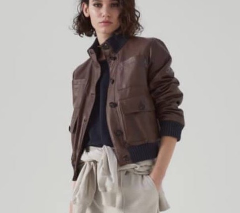 Куртка Brunello Cucinelli женский кожа 138124