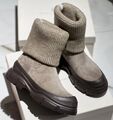 Ботинки Brunello Cucinelli женский замша графитовый 162812-1