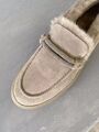 Лоферы Brunello Cucinelli женский овчина бежевый 39760-6