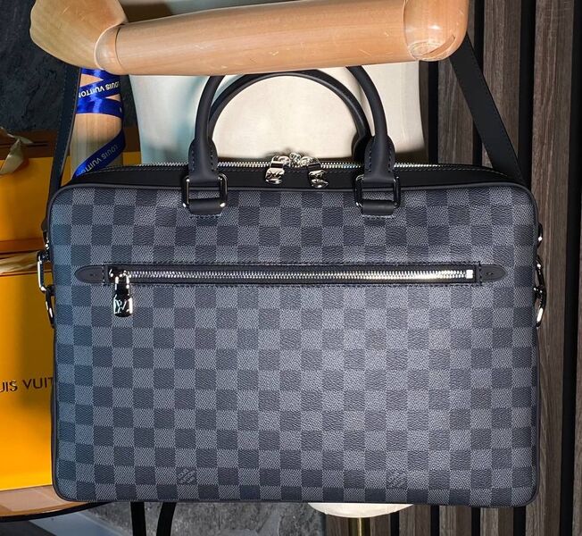 Мужской портфель Louis Vuitton мужской кожа черный 156141