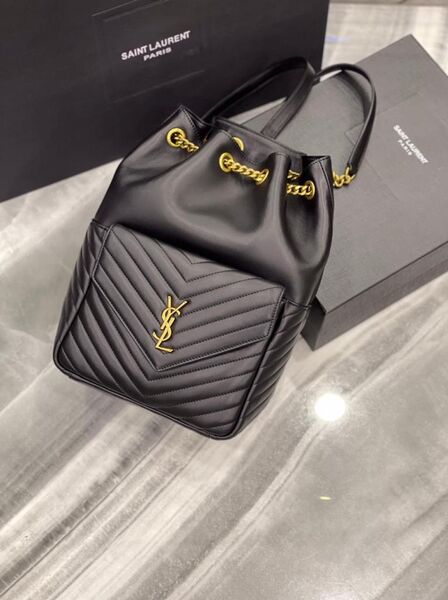 Рюкзак Saint Laurent женский кожа черный 77427-2