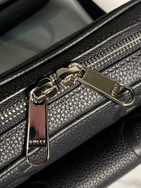 Мужская сумка мессенджер Gucci мужской кожа черный 175704-3