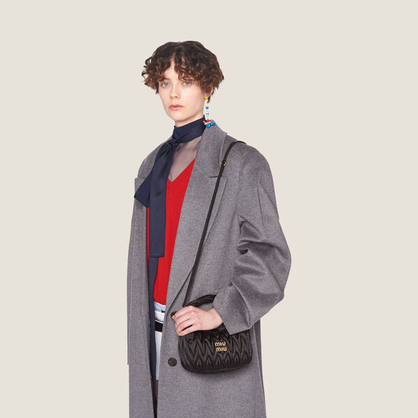 Сумка Miu Miu Wander женский текстиль черный 118358-2