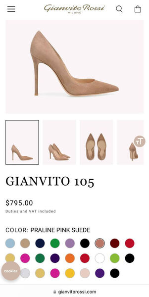 Туфли Gianvito Rossi женский замша бежевый 80052-3