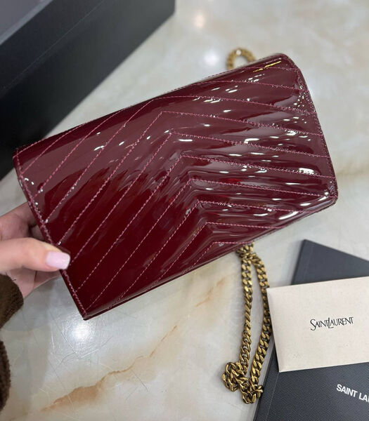 Сумка Saint Laurent женский кожа бордовый 179133-3
