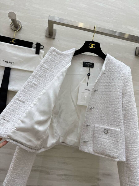 Пиджак Chanel женский твид белый 195225-6