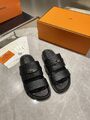 Женские шлепанцы Hermes женский кожа черный f9609229-1-3