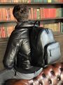 Мужской рюкзак Prada мужской кожа черный 53366-4