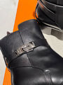 Ботильоны Hermès женский кожа черный 162836-5