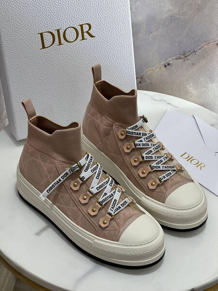 Кеды Christian Dior женский текстиль бежевый 180622-2
