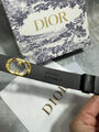 Женский ремень Christian Dior женский кожа черный 139082-3