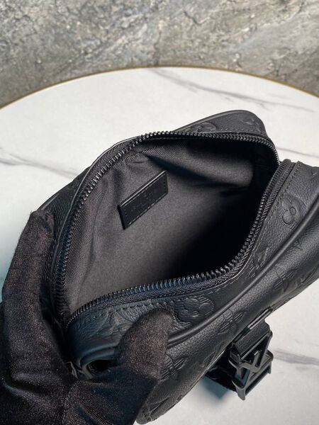 Мужская сумка мессенджер Louis Vuitton мужской кожа черный 168900-7