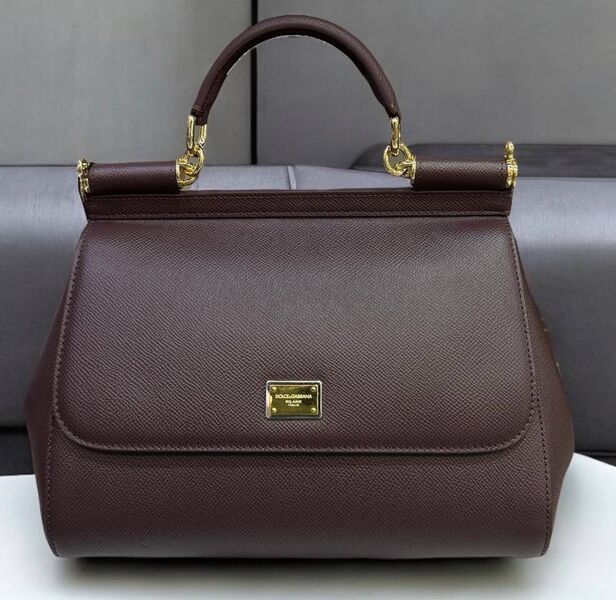 Сумка Dolce & Gabbana женский кожа бордовый 156590