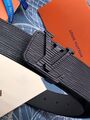 Ремень Louis Vuitton мужской кожа черный 63606-3