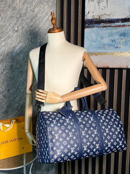 Дорожная сумка Louis Vuitton мужской кожа синий 152750-3
