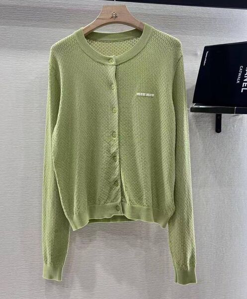Кардиган Miu Miu женский болотный 192720