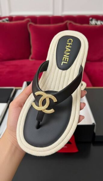 Шлепки Chanel женский кожа черный x8144336-1-5