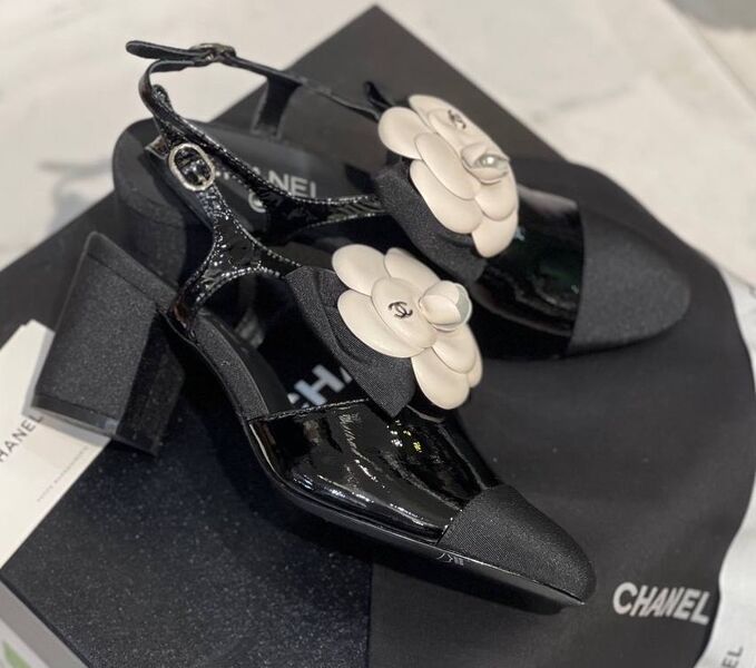 Туфли Chanel женский кожа черный 119055