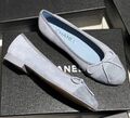 Балетки Chanel женский замша графитовый 181892-1