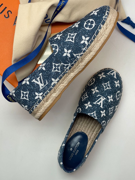 Эспадрильи Louis Vuitton женский текстиль синий 91382-6
