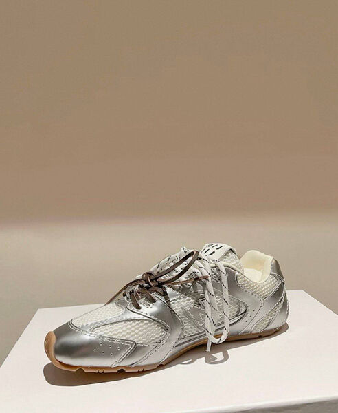 Кроссовки Miu Miu женский кожа графитовый 175245-6